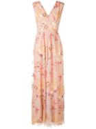 Ingie Paris Floral Embroidered Dress - Pink