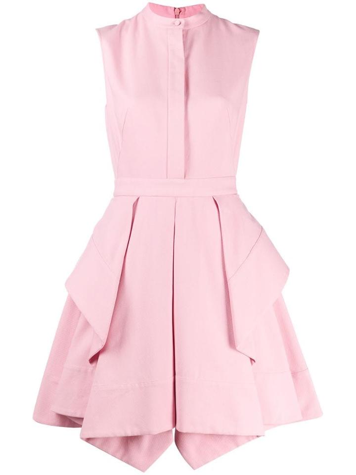 Alexander Mcqueen Draped Short Dress - Pink