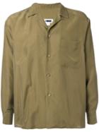 H Beauty & Youth Button-up Shirt, Men's, Size: Medium, Brown, Silk