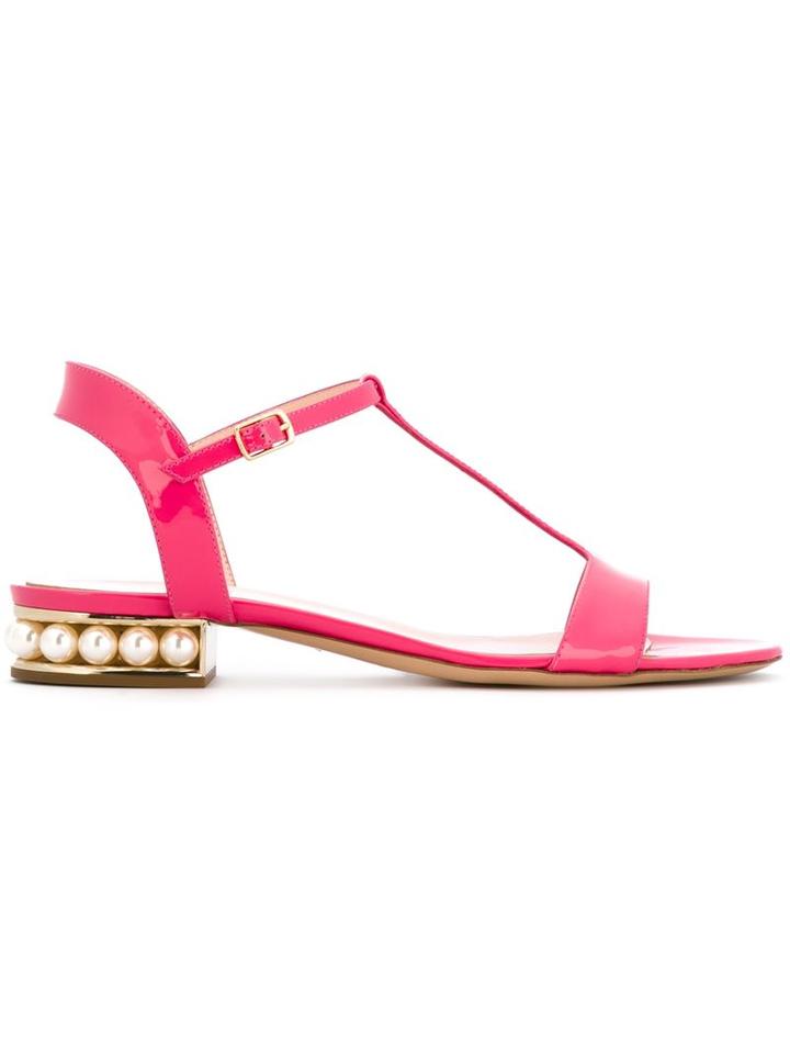 Nicholas Kirkwood Casati Sandals, Women's, Size: 36.5, Pink/purple, Calf Leather/patent Leather/swarovski Crystal/leather