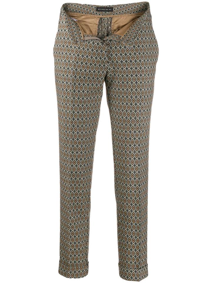 Etro Wool Blend Cropped Trousers - Brown