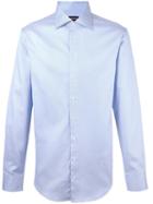Giorgio Armani Striped Classic Shirt, Men's, Size: 44, Blue, Cotton