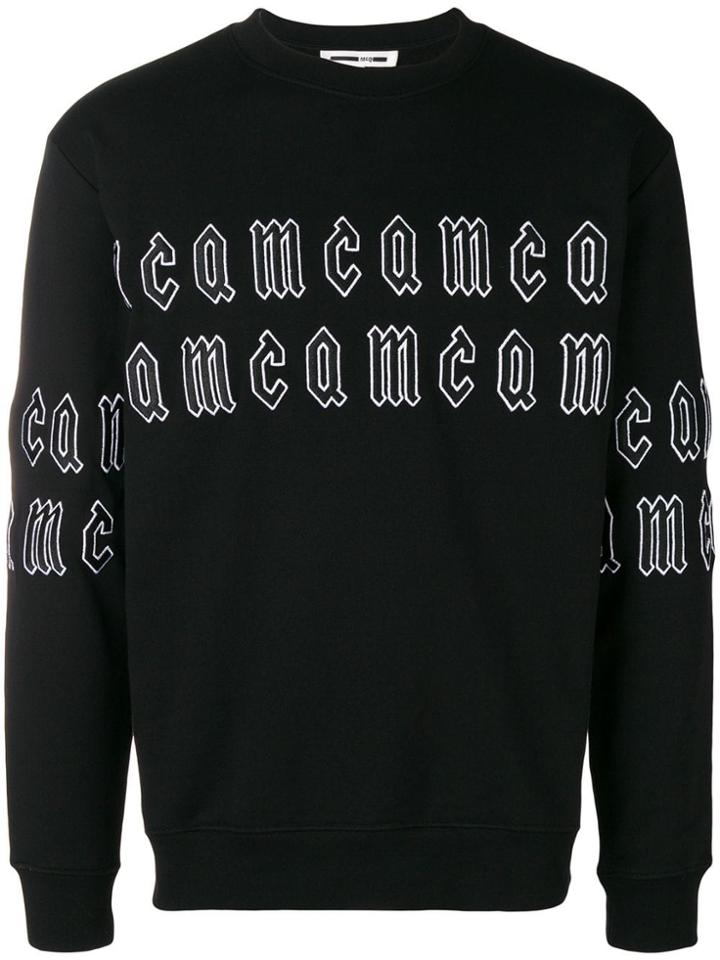 Mcq Alexander Mcqueen Embroidered Lettering Sweater - Black