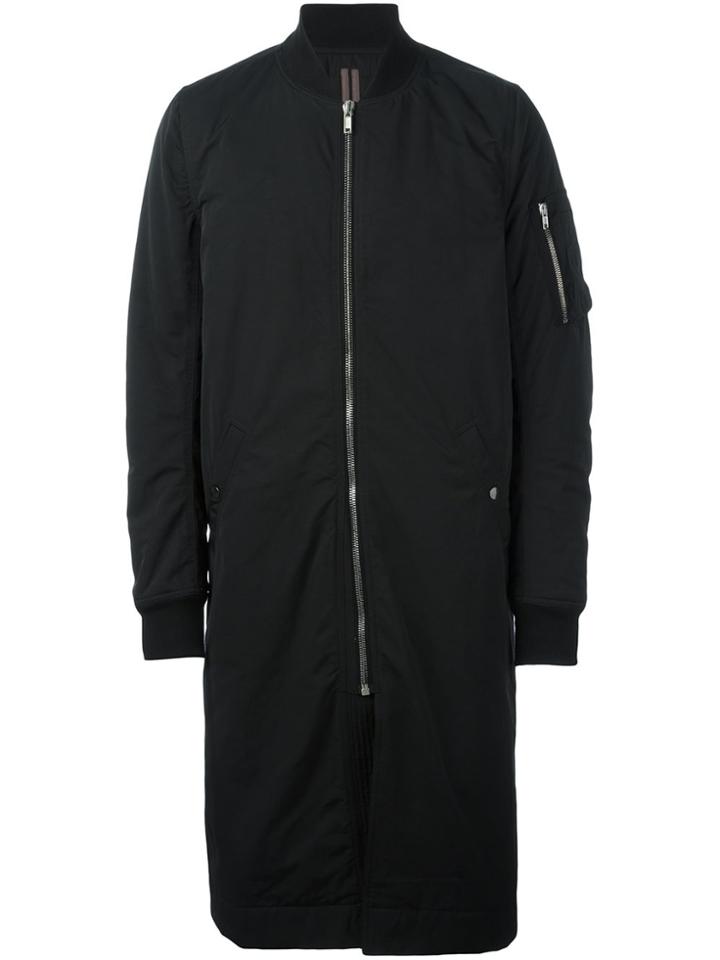 Rick Owens Drkshdw Long Bomber Jacket - Black