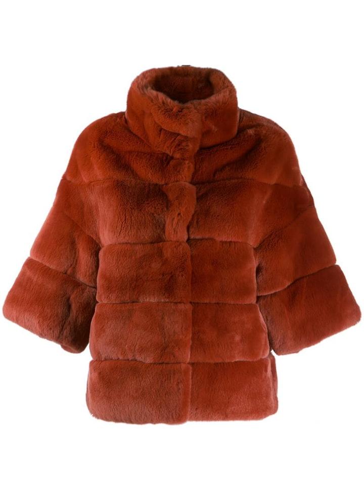 S.w.o.r.d 6.6.44 Quilted Button-up Coat - Red