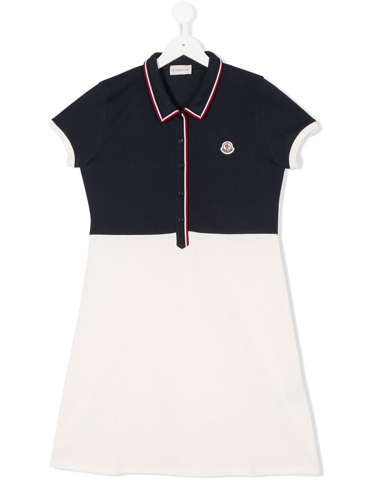 Moncler Kids Two Tone Dress - Blue