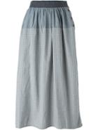 Visvim Check Skirt, Women's, Size: 2, White, Cotton/linen/flax