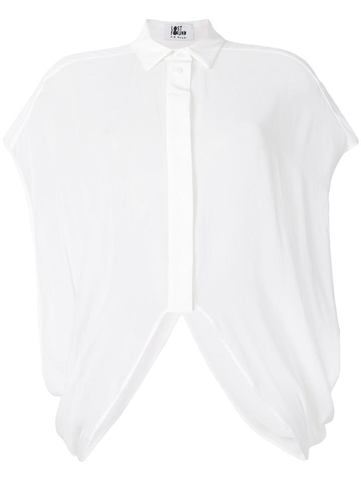 Lost & Found Ria Dunn V Hem Shirt - White