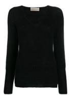 Chiara Bertani Ribbed Knit Jumper - Black