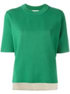 Dkny Reversible Knit Top, Women's, Size: Large, Green, Merino/viscose/nylon/spandex/elastane