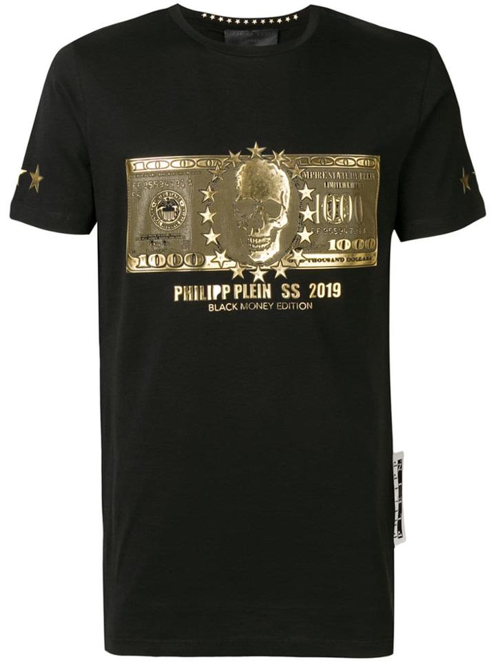 Philipp Plein Dollar Print T-shirt - Black