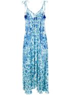 Rococo Sand Oriental All-over Print Dress - Blue