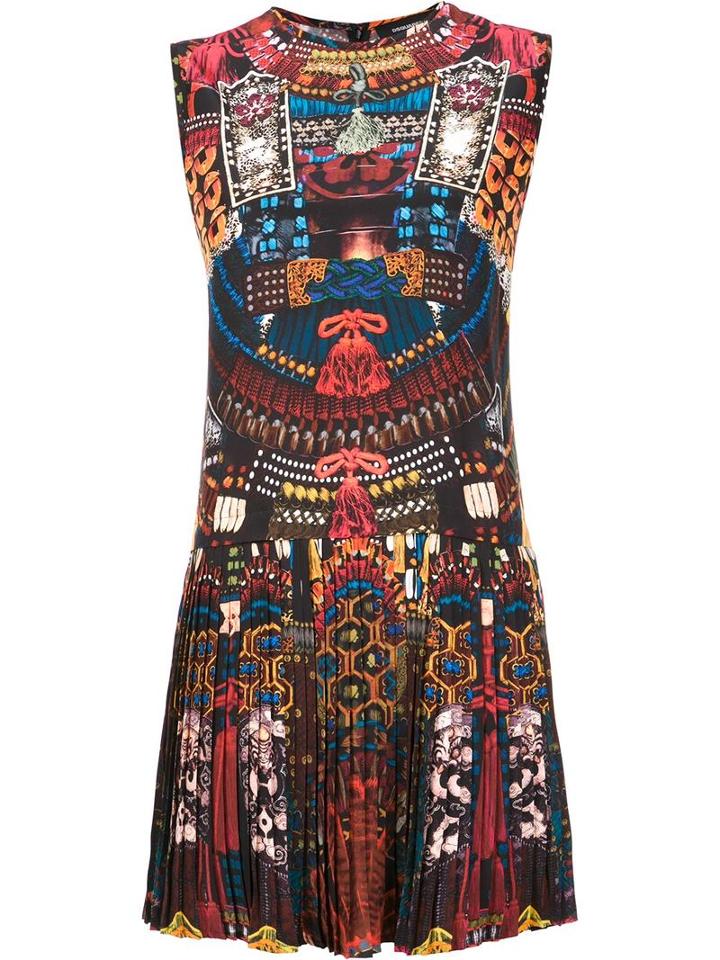 Dsquared2 'samurai' Pleated Dress, Women's, Size: 42, Black, Silk