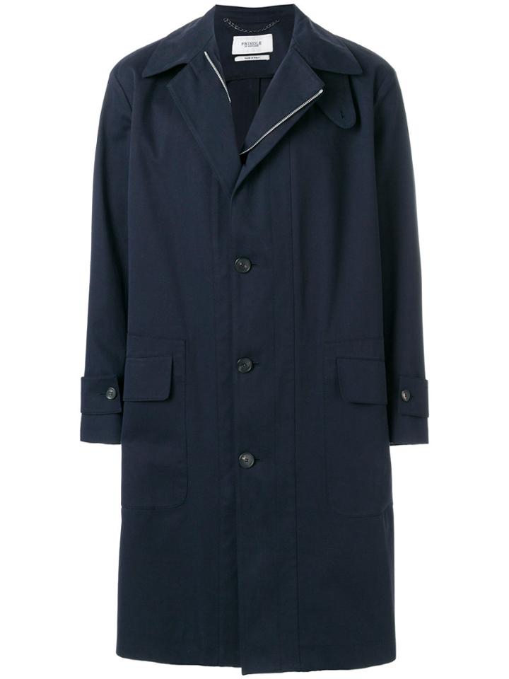 Pringle Of Scotland Buttoned Raincoat - Blue