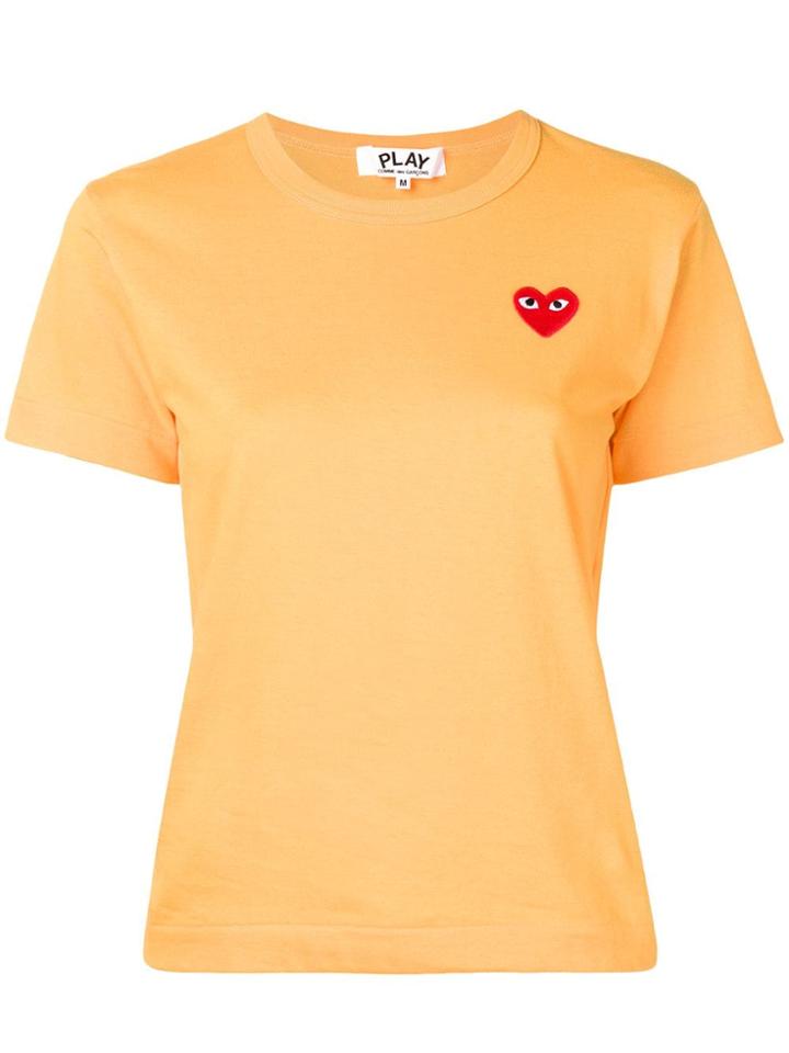 Comme Des Garçons Play Heart Patch T-shirt - Orange