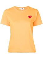 Comme Des Garçons Play Heart Patch T-shirt - Orange