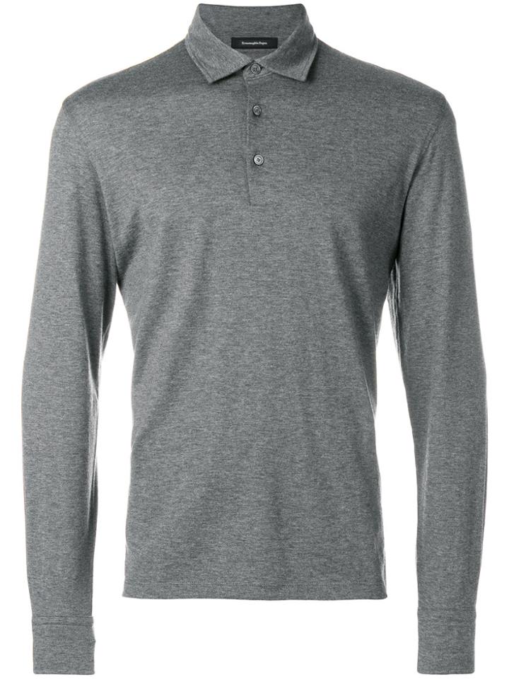 Ermenegildo Zegna Longsleeved Polo Shirt - Grey