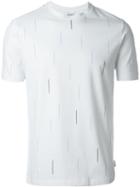 Armani Collezioni Printed Round Neck T-shirt, Men's, Size: Xl, White, Cotton/spandex/elastane