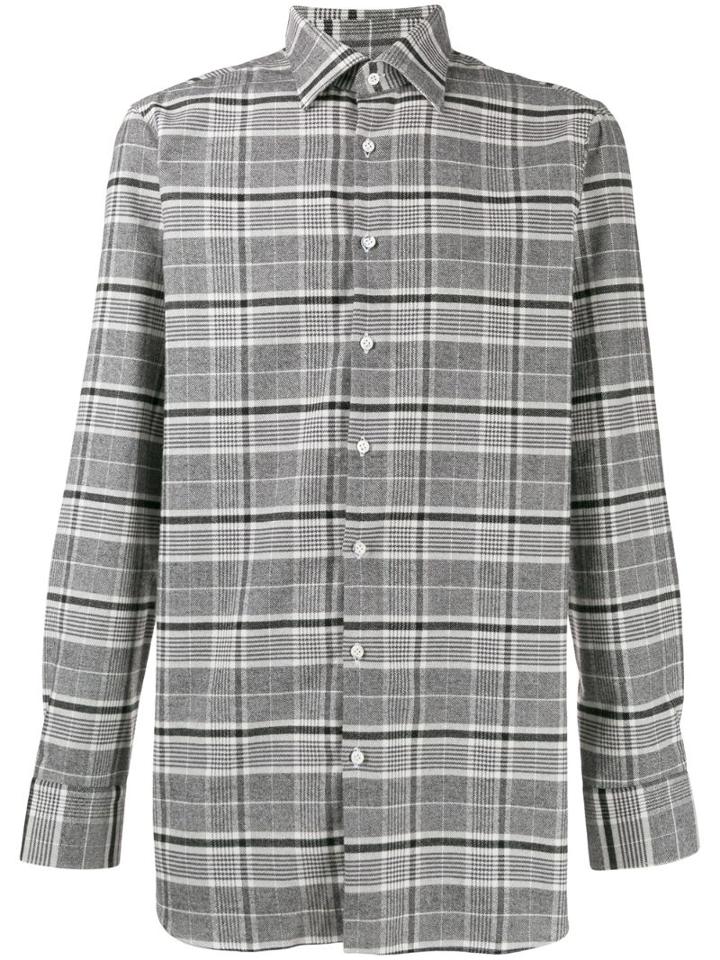 Gabriele Pasini Plaid Print Shirt - Grey