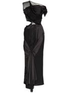 Preen By Thornton Bregazzi Ivanna Cut-out Detail Silk Blend Maxi Dress