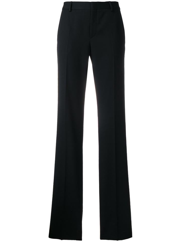 Saint Laurent Long Length Tailored Trousers - Black