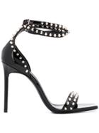 Saint Laurent Studded Open Toe Sandals - Black