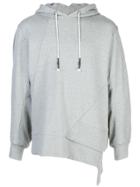 Mostly Heard Rarely Seen Staggered Hem Hoodie - Grey