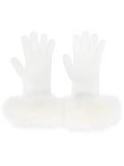 Max Mara Ribbed Knit Gloves - White