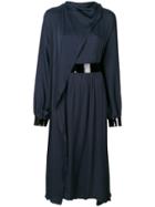 Maison Margiela Draped Belted Dress - Black