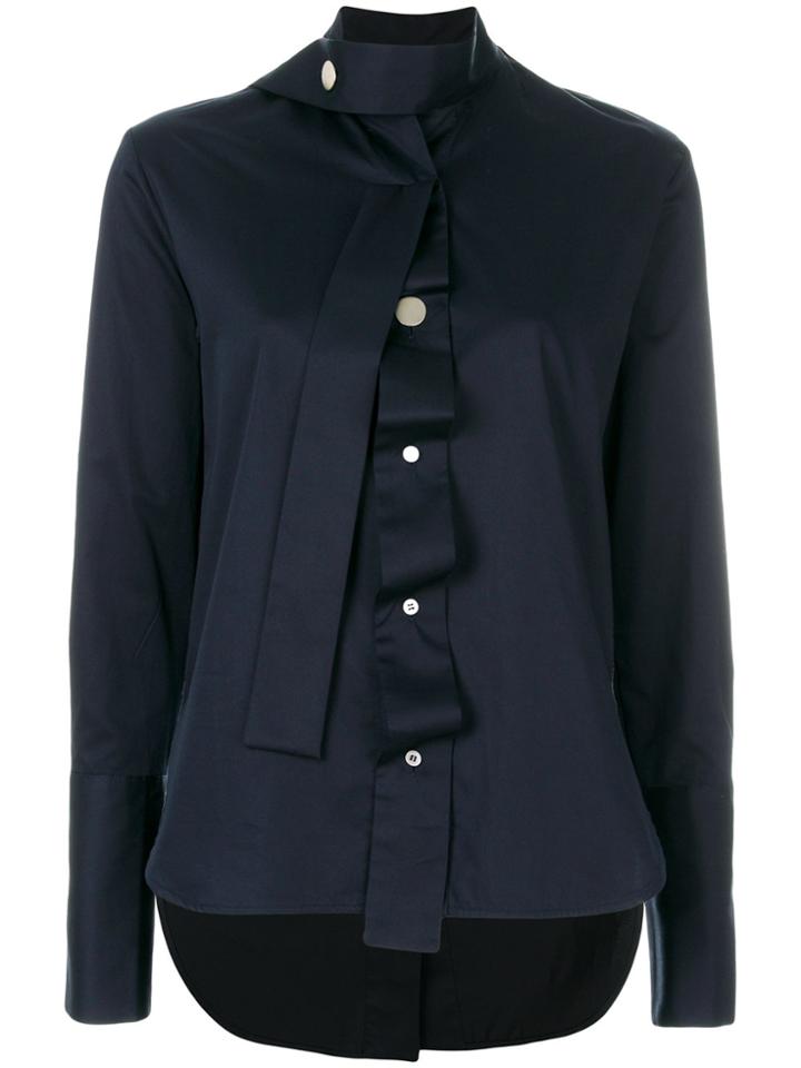 Eudon Choi Tie Detail Shirt - Blue
