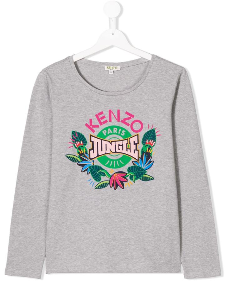 Kenzo Kids Jungle Logo T-shirt - Grey