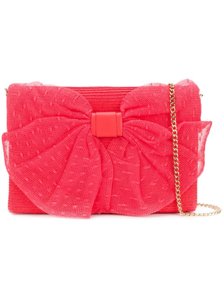 Red Valentino Bow Detail Shoulder Bag - Pink & Purple
