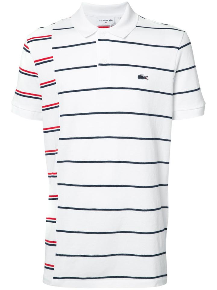 Lacoste - Stripe Polo Shirt - Men - Cotton - M, White, Cotton