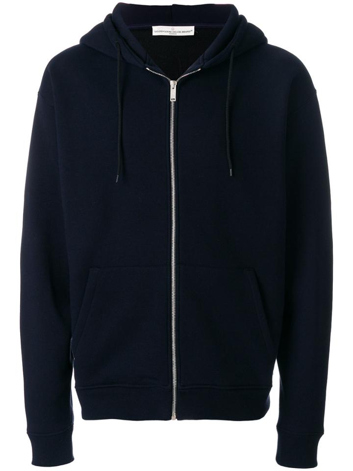 Golden Goose Deluxe Brand Logo Printed Zip Jacket - Blue