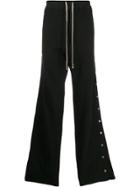 Rick Owens Drkshdw Side Button Wide Leg Trousers - Black
