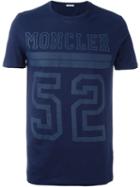 Moncler Logo Print T-shirt, Men's, Size: Xs, Blue, Cotton