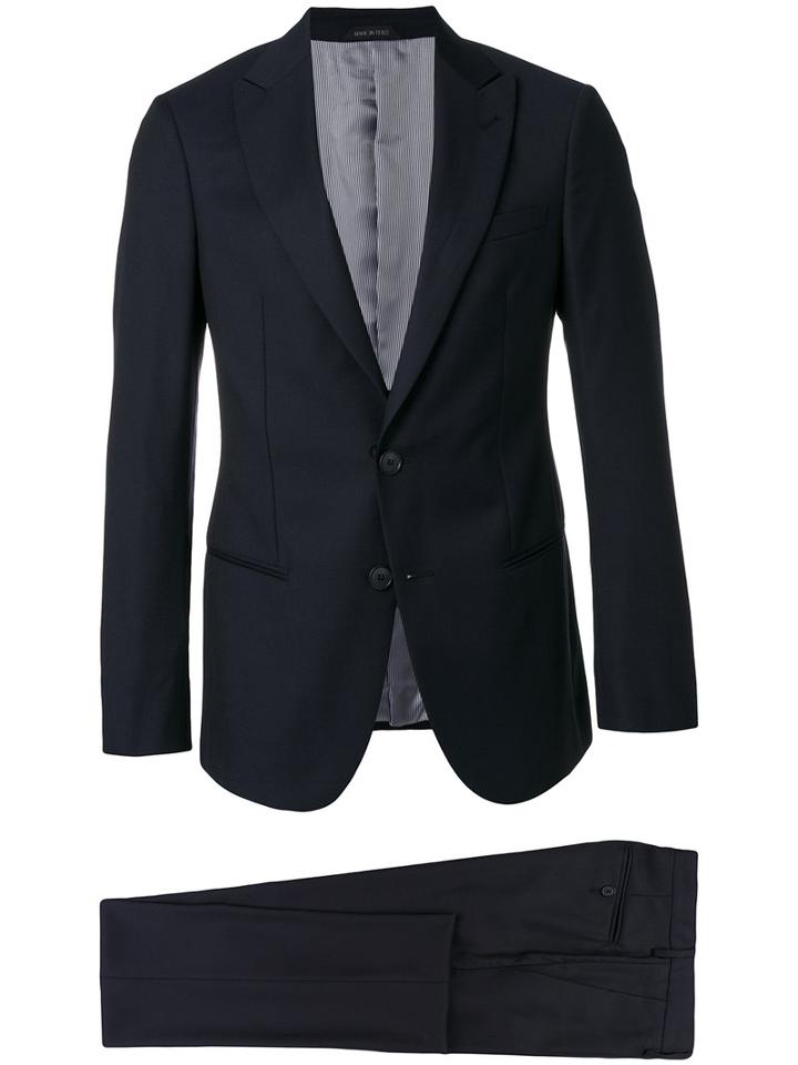 Giorgio Armani - Notched Two-piece Suit - Men - Acetate/cupro/virgin Wool - 48, Blue, Acetate/cupro/virgin Wool