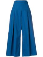 Etro Cropped Wide-leg Trousers - Blue