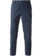 Incotex Chino Trousers, Size: 48, Blue, Cotton/spandex/elastane