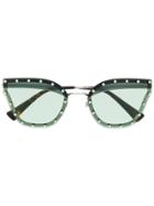 Valentino Eyewear Cat Eye Sunglasses - Green