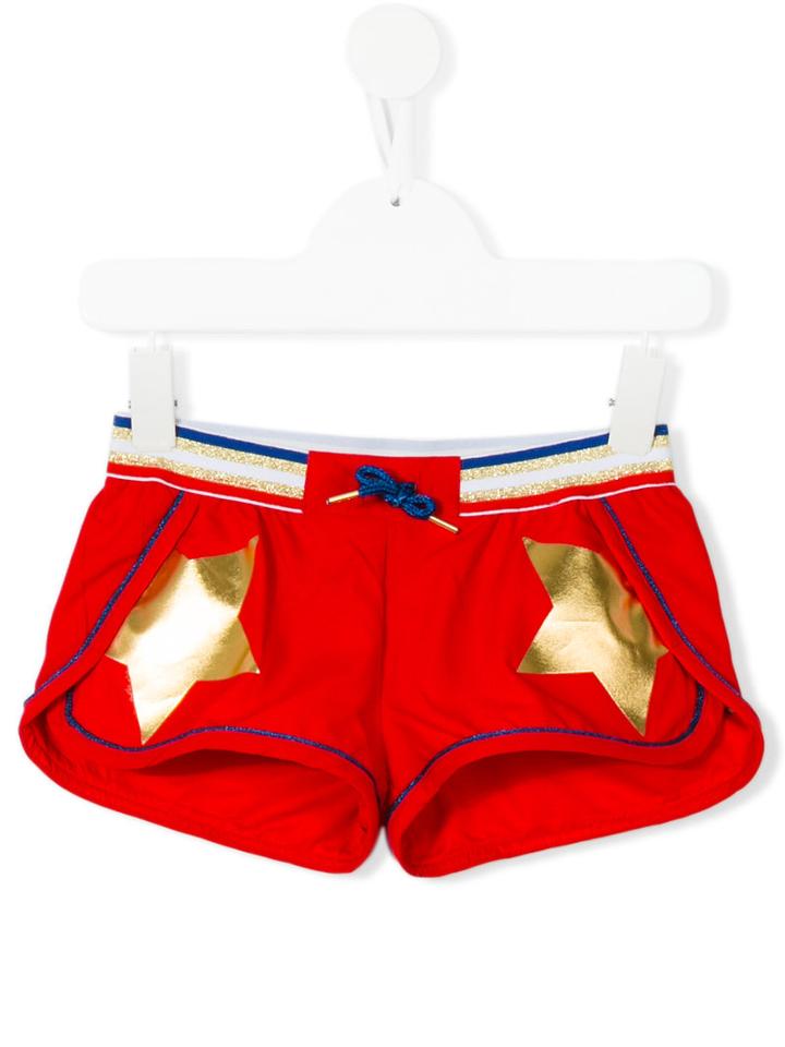 Little Marc Jacobs - Star Print Shorts - Kids - Polyester/spandex/elastane/metal - 5 Yrs, Toddler Girl's, Red