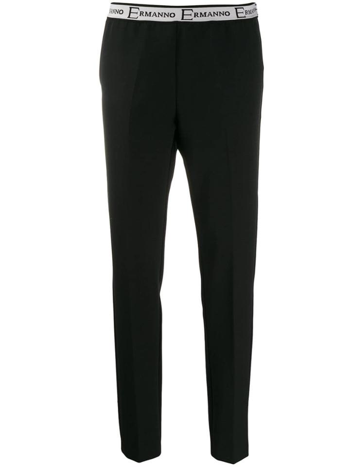 Ermanno Ermanno Logo Waistband Trousers - Black