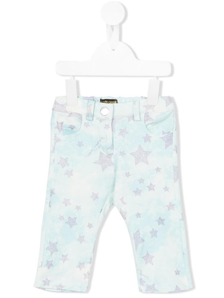Roberto Cavalli Kids Star Print Trousers, Infant Girl's, Size: 9 Mth, Blue