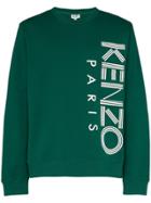 Kenzo Logo Print Cotton Sweatshirt - Green