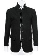 Nude Layered Button Jacket - Black