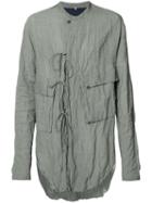 Ziggy Chen - Cargo Pocket Shirt - Men - Cotton/metallic Fibre - 50, Black, Cotton/metallic Fibre