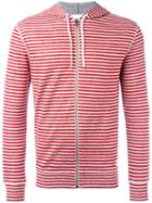 Dondup Striped Hoodie, Men's, Size: Xl, Red, Cotton/linen/flax/polyamide