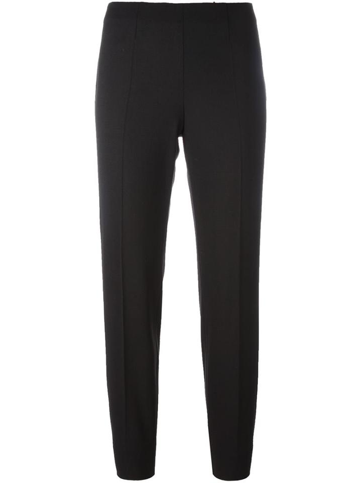 Piazza Sempione Cropped Trousers, Women's, Size: 40, Black, Polyamide/spandex/elastane/virgin Wool