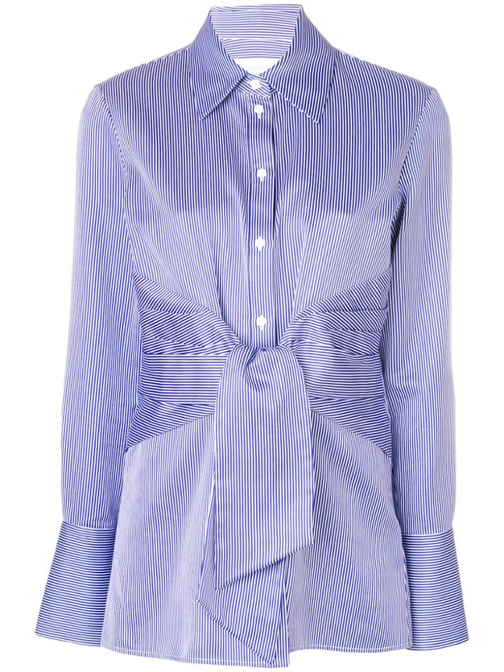 Victoria Victoria Beckham Striped Folded Blouse - Blue