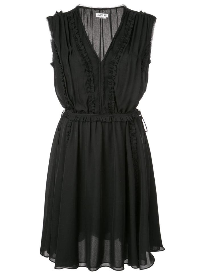 Jason Wu Ruffle Trim Dress - Black